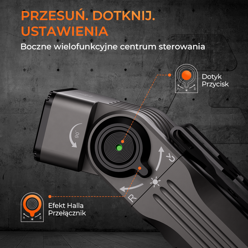 Sofirn ST2 Latarka obrotowa 3000LM z czerwoną lampą UV i akumulatorem 18650，IPX6