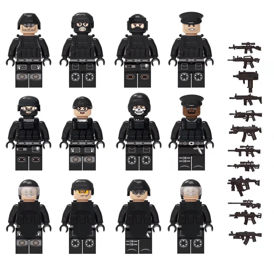 SWAT Police Unit Minifigure Bundle Set