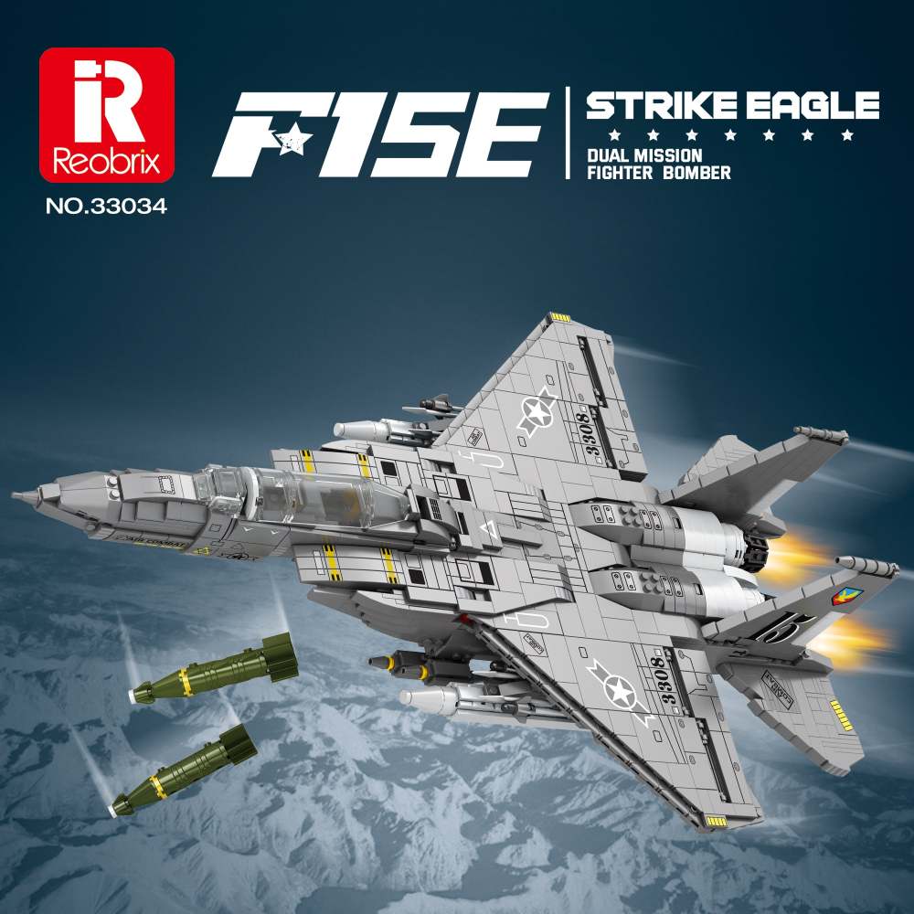 F-15E Strike Eagle Fighter Jet Building Set