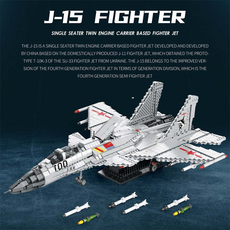 J-15 Flying Shark Max Fighter Jet Building Set