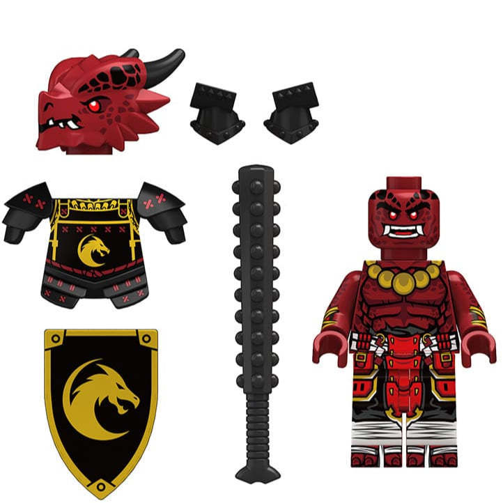 Red Dragon Knight Custom Dungeons and Dragons Minifigure