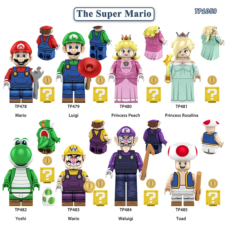 TP1059 The Super Mario Minifigures Building Blocks Plumber Luigi TP478 - TP485