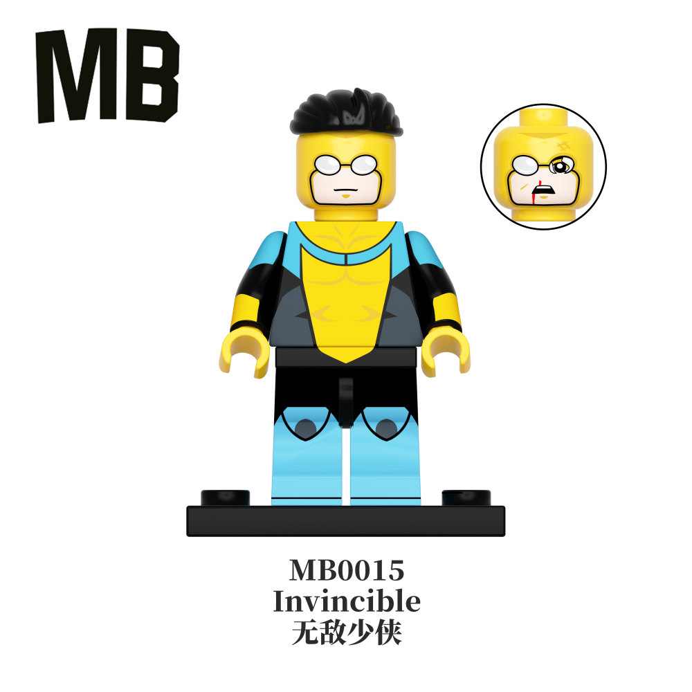 Invincible Superhero MB Minifigure Omni-Man Atom Eve Allen the Alien Conquest Minifg Toy