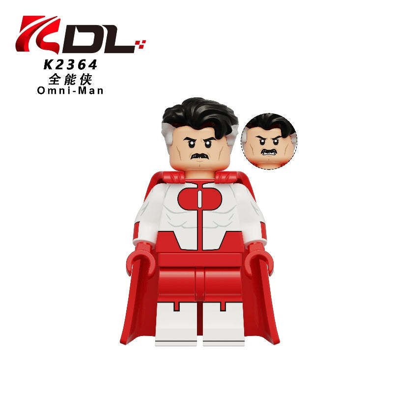 Invincible Superhero Minifigure Omni-Man Atom Eve Grayson Minifg Toy KDL857