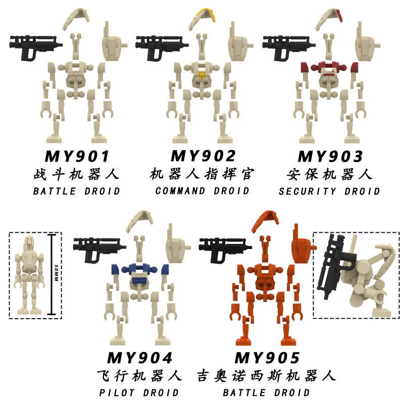 B1 Battle Droids Star Wars Minifigure MY901-905