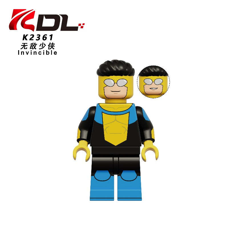 Invincible Superhero Minifigure Omni-Man Atom Eve Grayson Minifg Toy KDL857
