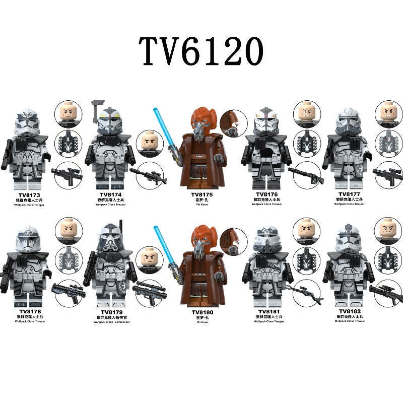 Wolf Pack Clone Trooper Plo Koon Star Wars Series Minifigure TV6120