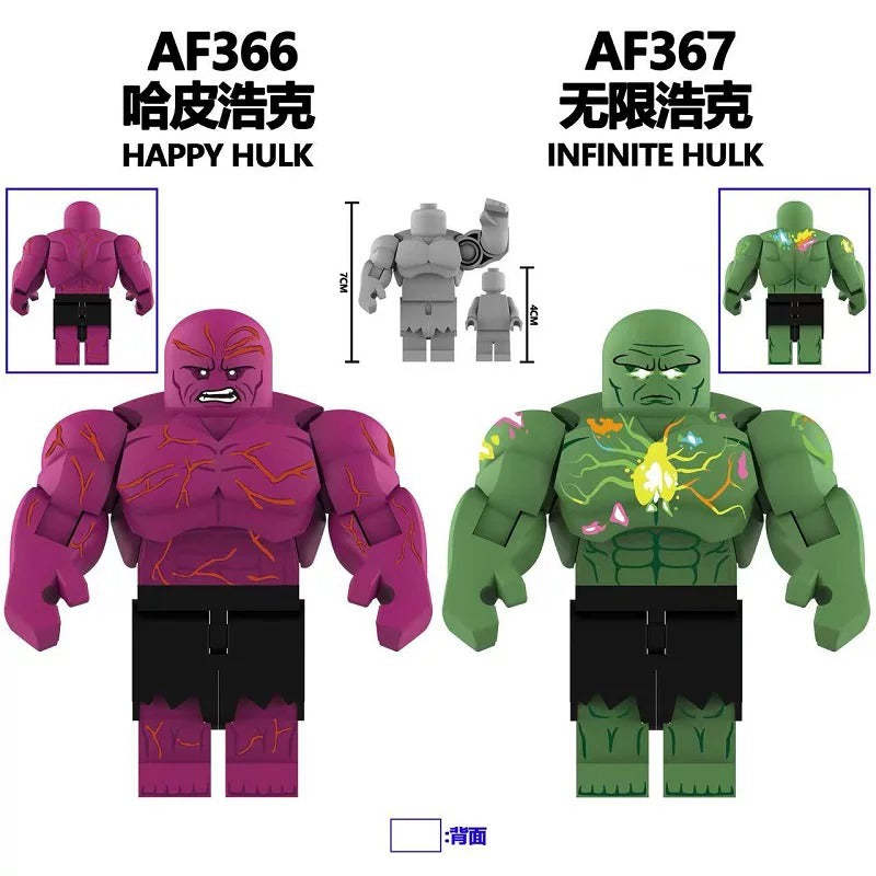 Hulk Marvel Superhero Minifigure Happy Hulk Infinite HULK AF366 AF367