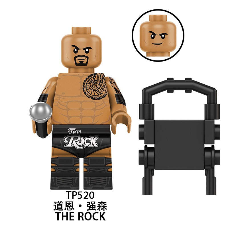 WWE Wrestling Minifigures John Cena The Rock Undertaker Kane TP1064