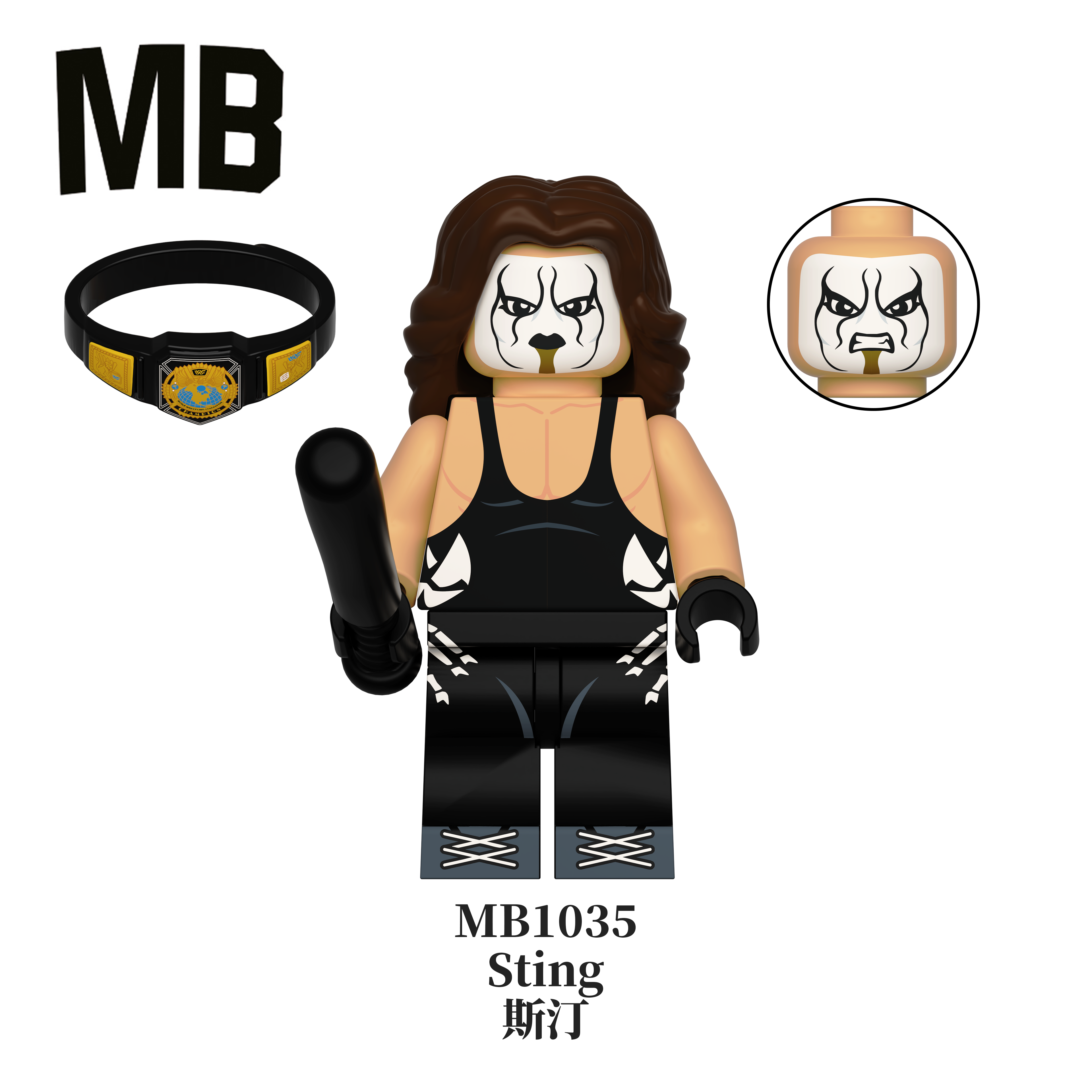 WWE Wrestling Superstars Minifigures MB1030 - MB1036