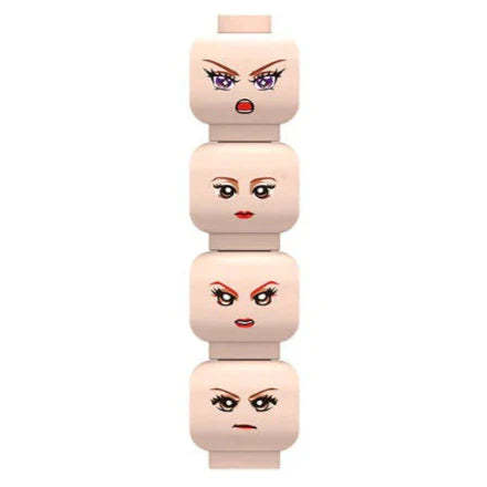 Camouflage Minifigure Heads Custom Accessory
