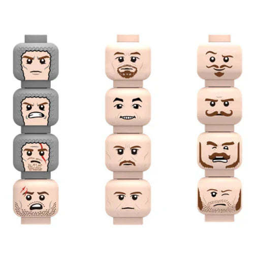 Military Minifigure Expression Heads Custom Accessory
