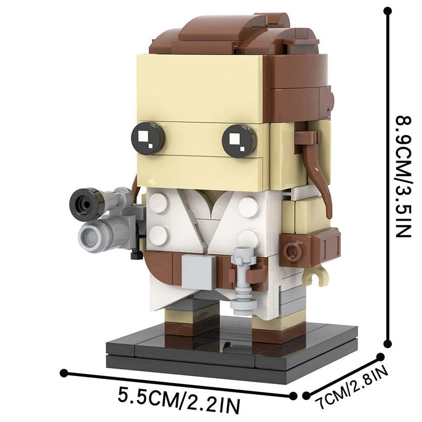 Rey Custom Star Wars Brick Heads MOC