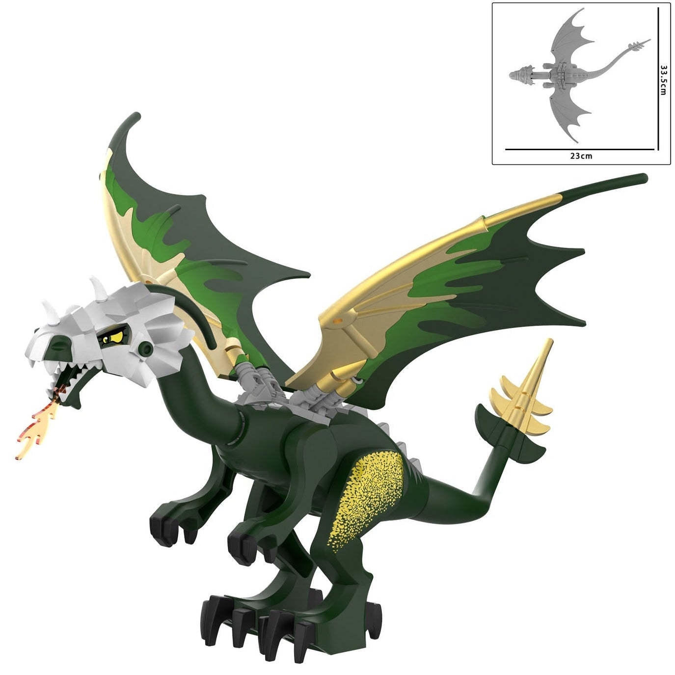 Green Golden Dragon Custom Large Figure