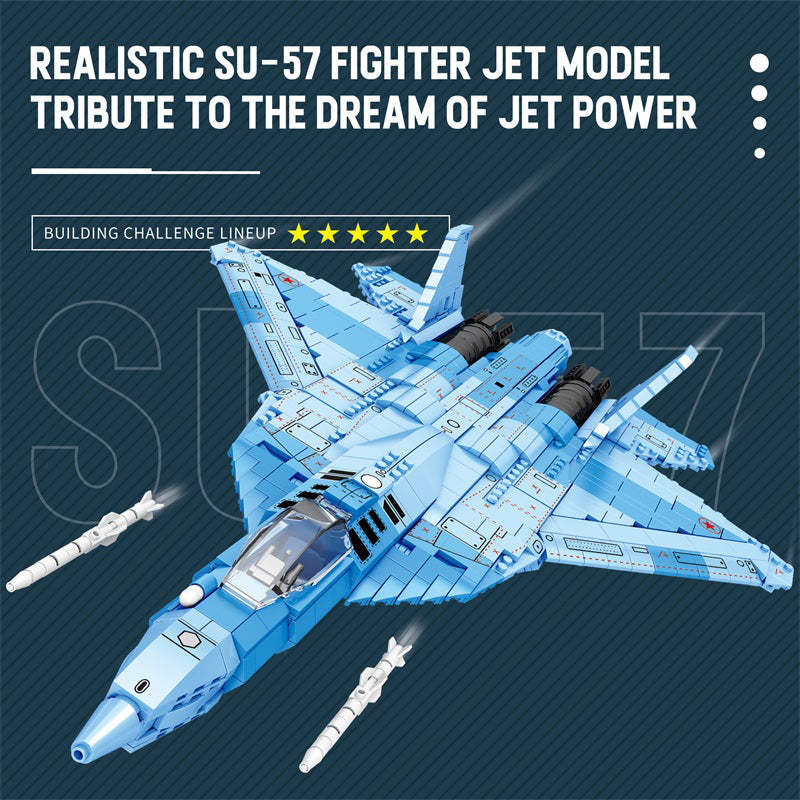 Sukhoi Su-57 Stealth Fighter Jet Building Set