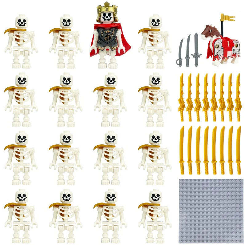 Medieval Skeleton Legion Minifigures Custom Bundle Set Figure