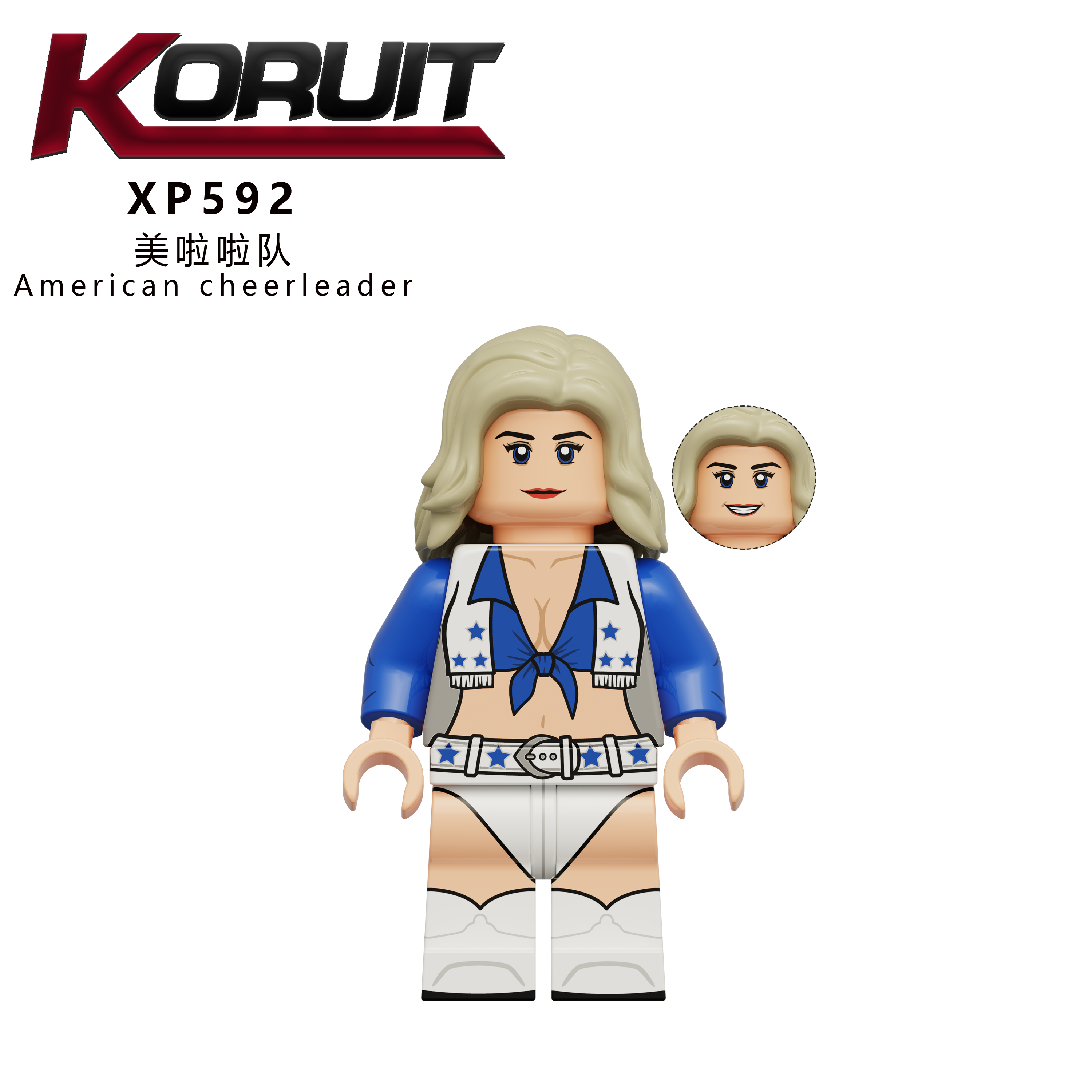 City Girls Korean Superstar American Cheerleader Minifigure KT1080