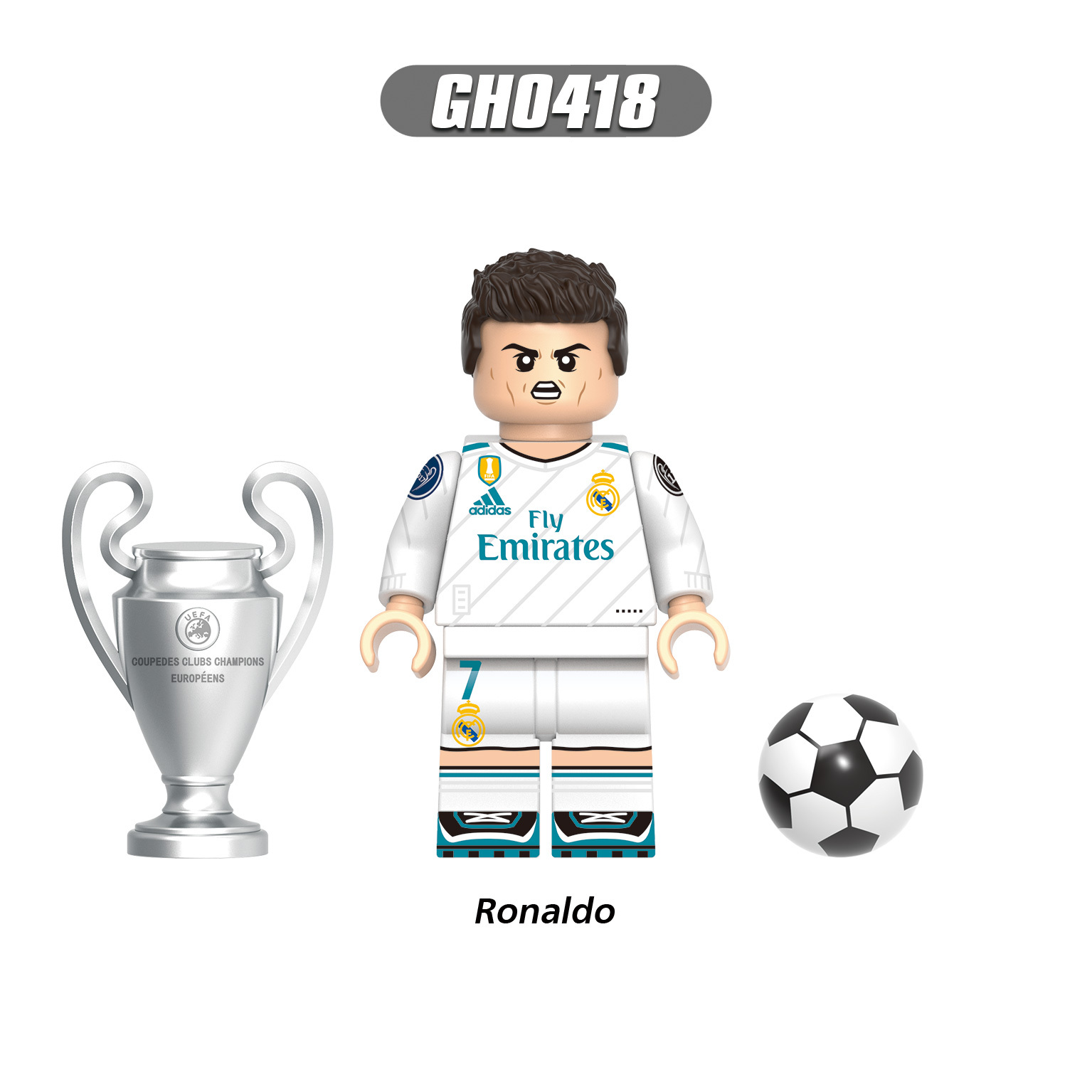 Football Soccer Superstars Champions League Minifigure Ronaldo Messi Modric G0156