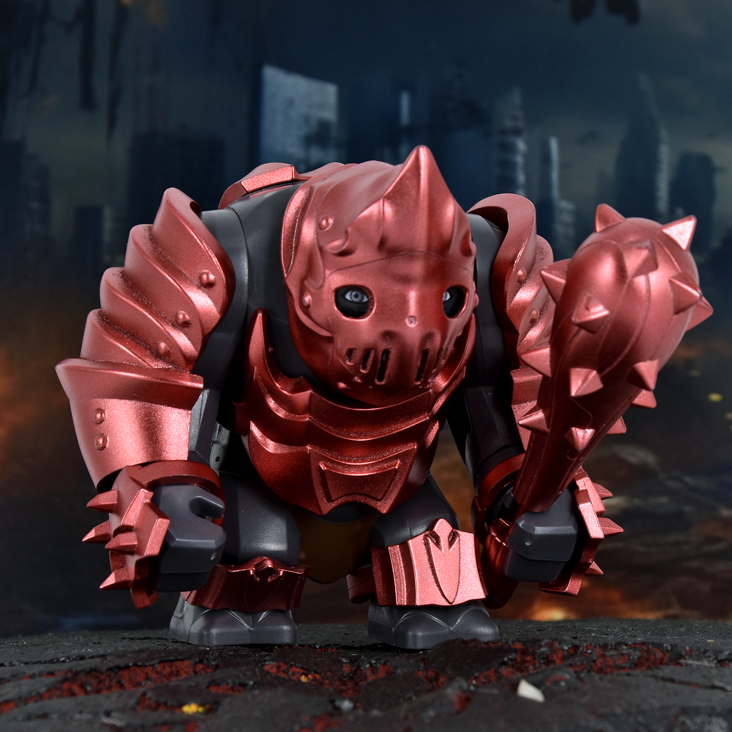 Red Armoured Troll Lord of the Rings Large Minifigures DXMH3019-3021