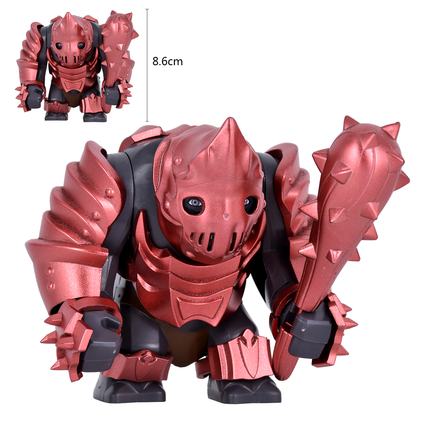 Red Armoured Troll Lord of the Rings Large Minifigures DXMH3019-3021