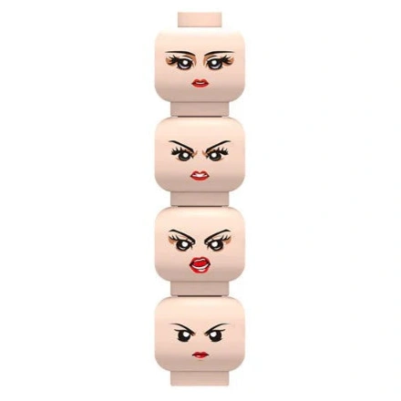 Female Minifigure Heads Expressions Custom Accessory