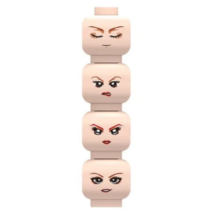 Female Minifigure Heads Expressions Custom Accessory