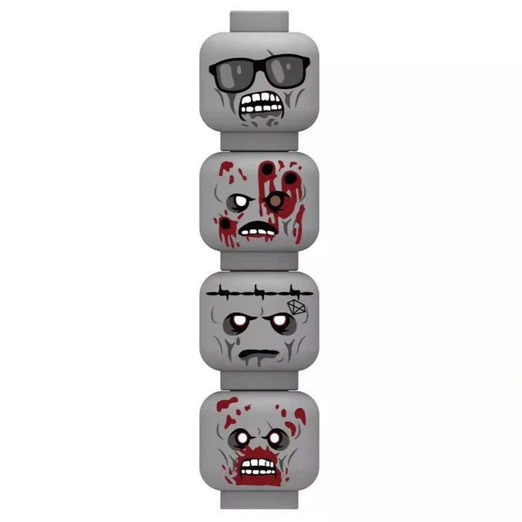 Zombie Minifigure Heads Custom Accessory