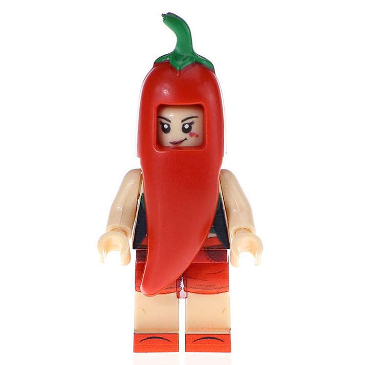 Cheeky Chilli Outfit Mascot Food Minifigure
