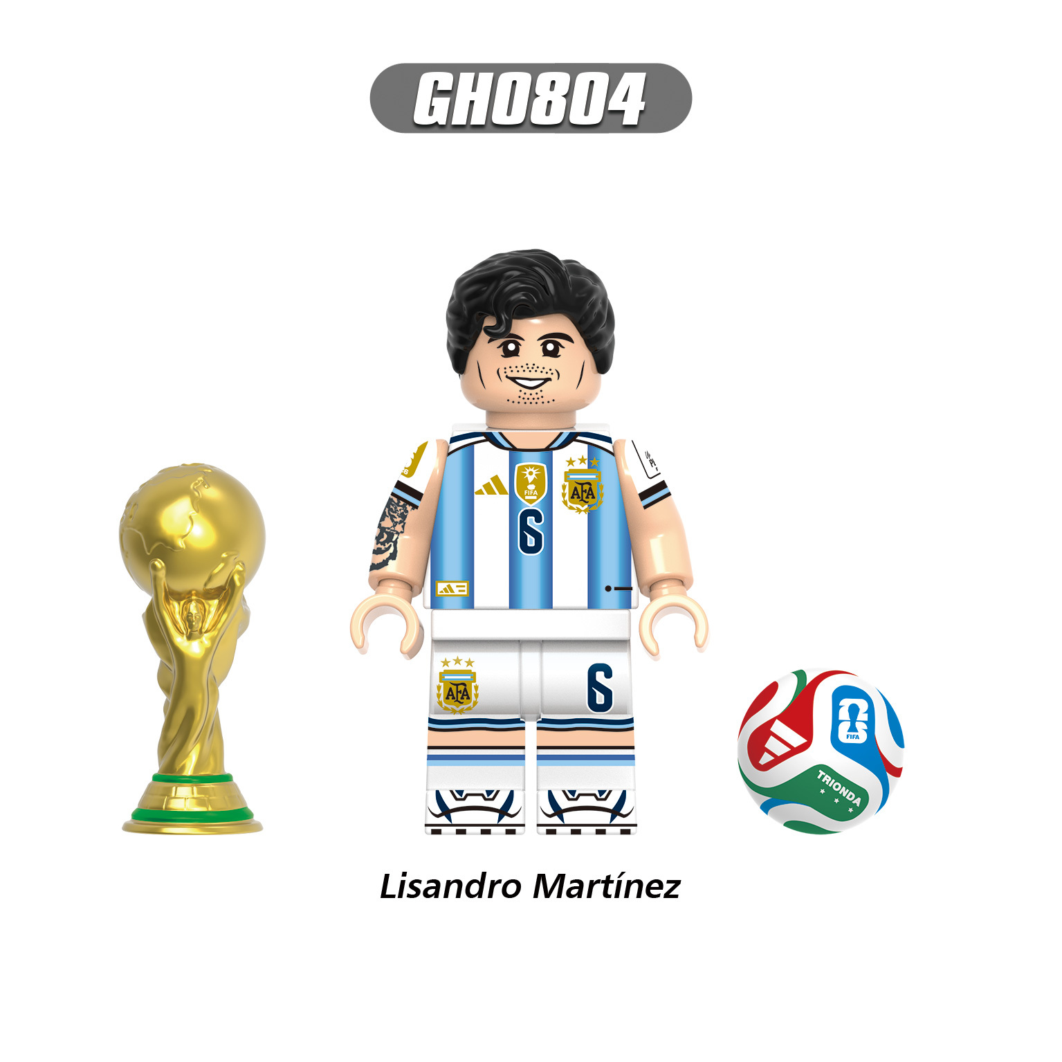 Argentina World Cup Football Soccer Team Minifigures Messi G0204