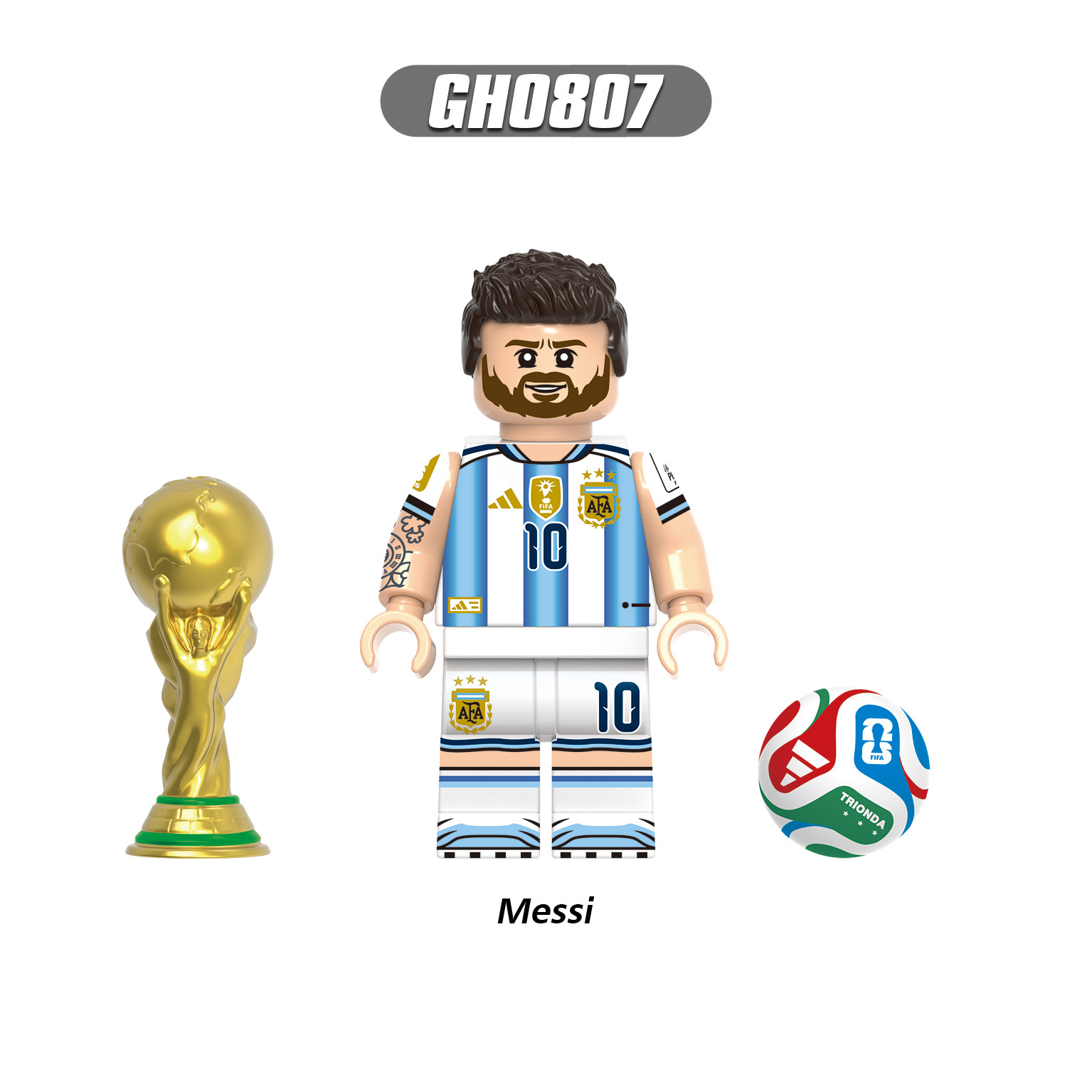 Argentina World Cup Football Soccer Team Minifigures Messi G0204