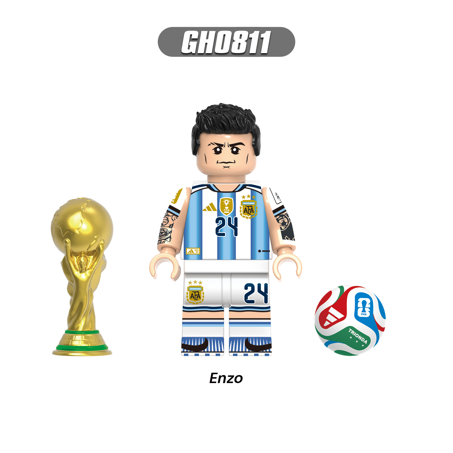 Argentina World Cup Football Soccer Team Minifigures Messi G0204