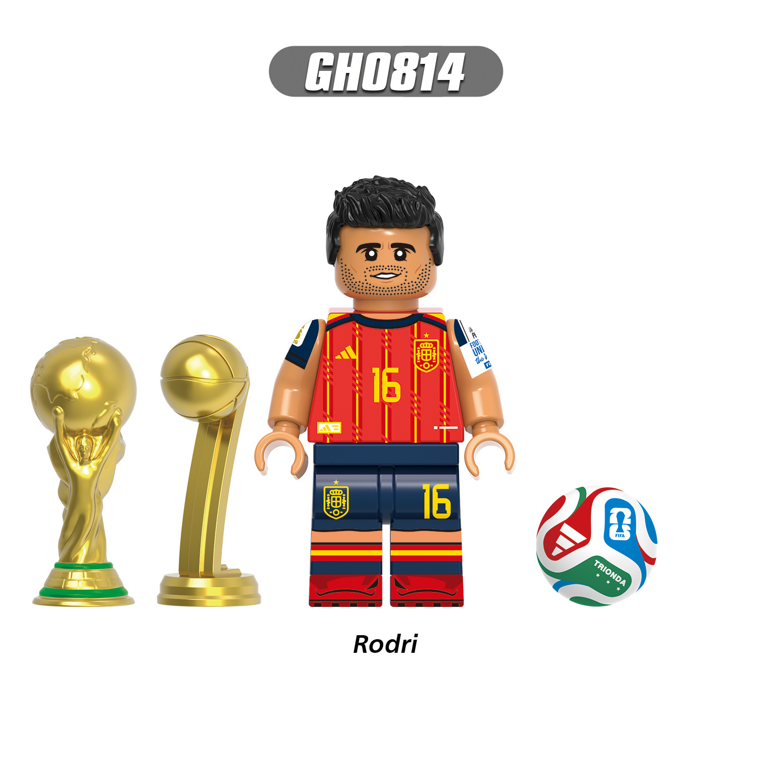 Spain World Cup Football Soccer Team Minifigures Lamine Yamal Rodri G0205