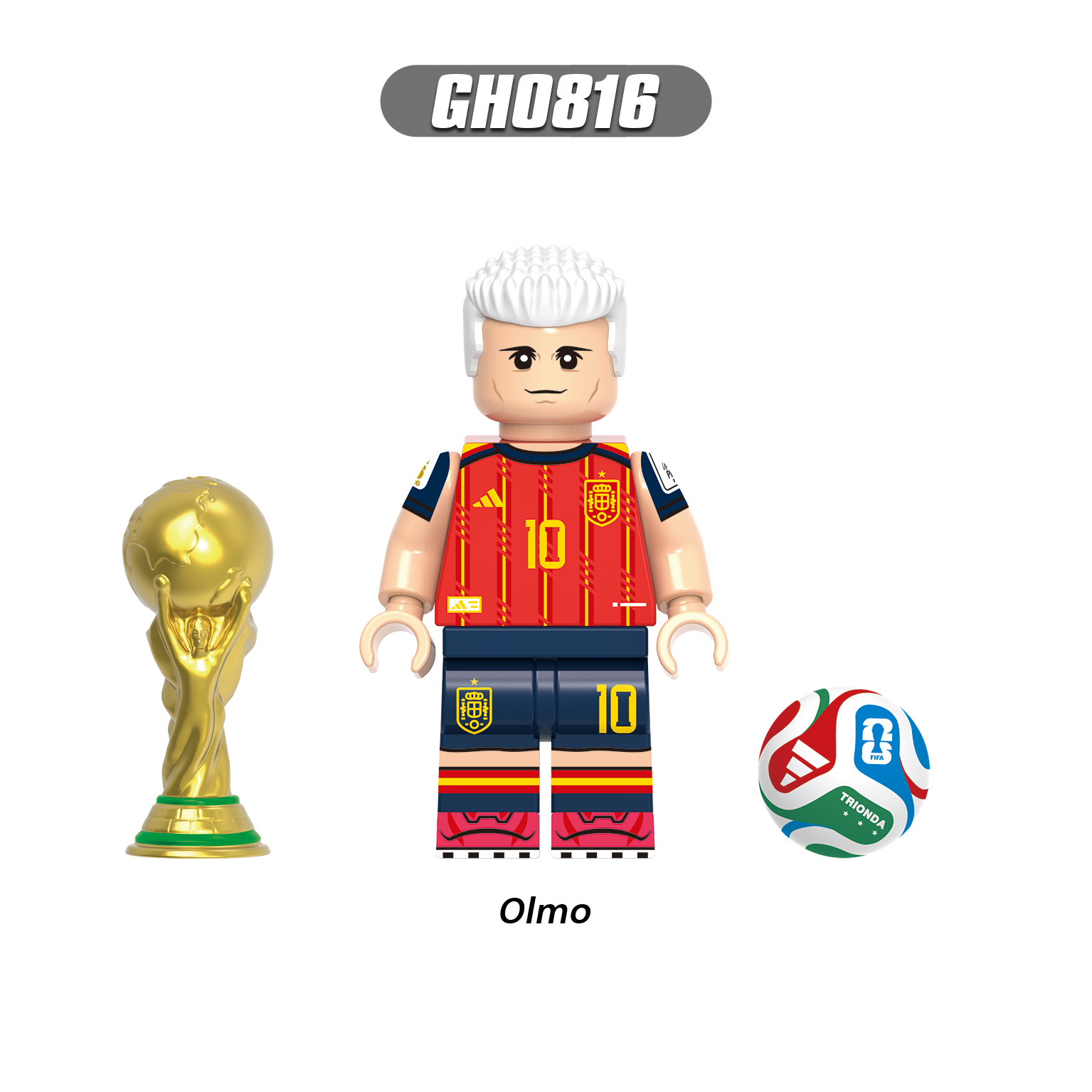Spain World Cup Football Soccer Team Minifigures Lamine Yamal Rodri G0205