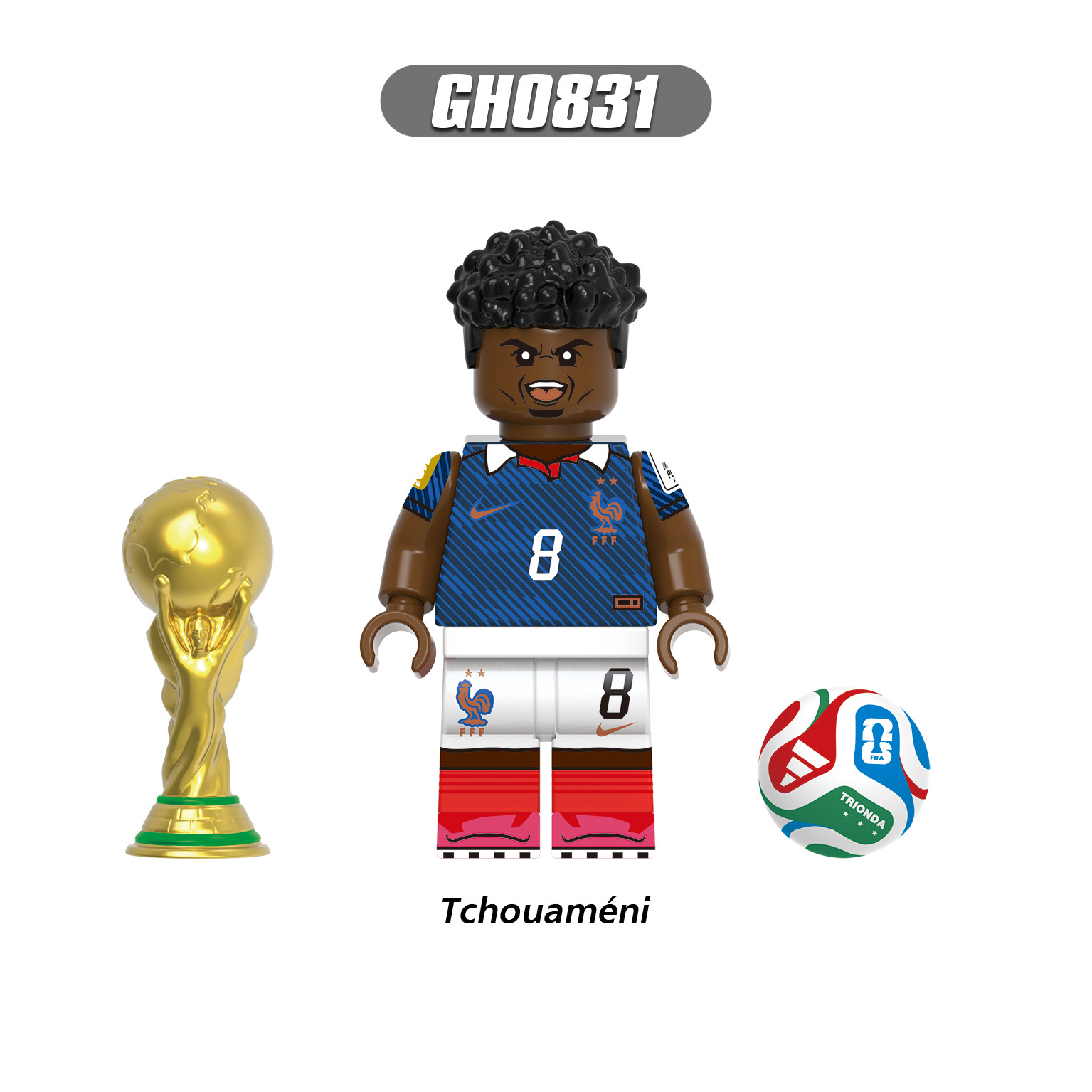 France World Cup Football Soccer Team Minifigures Kylian Mbappé Ousmane Dembélé G0207