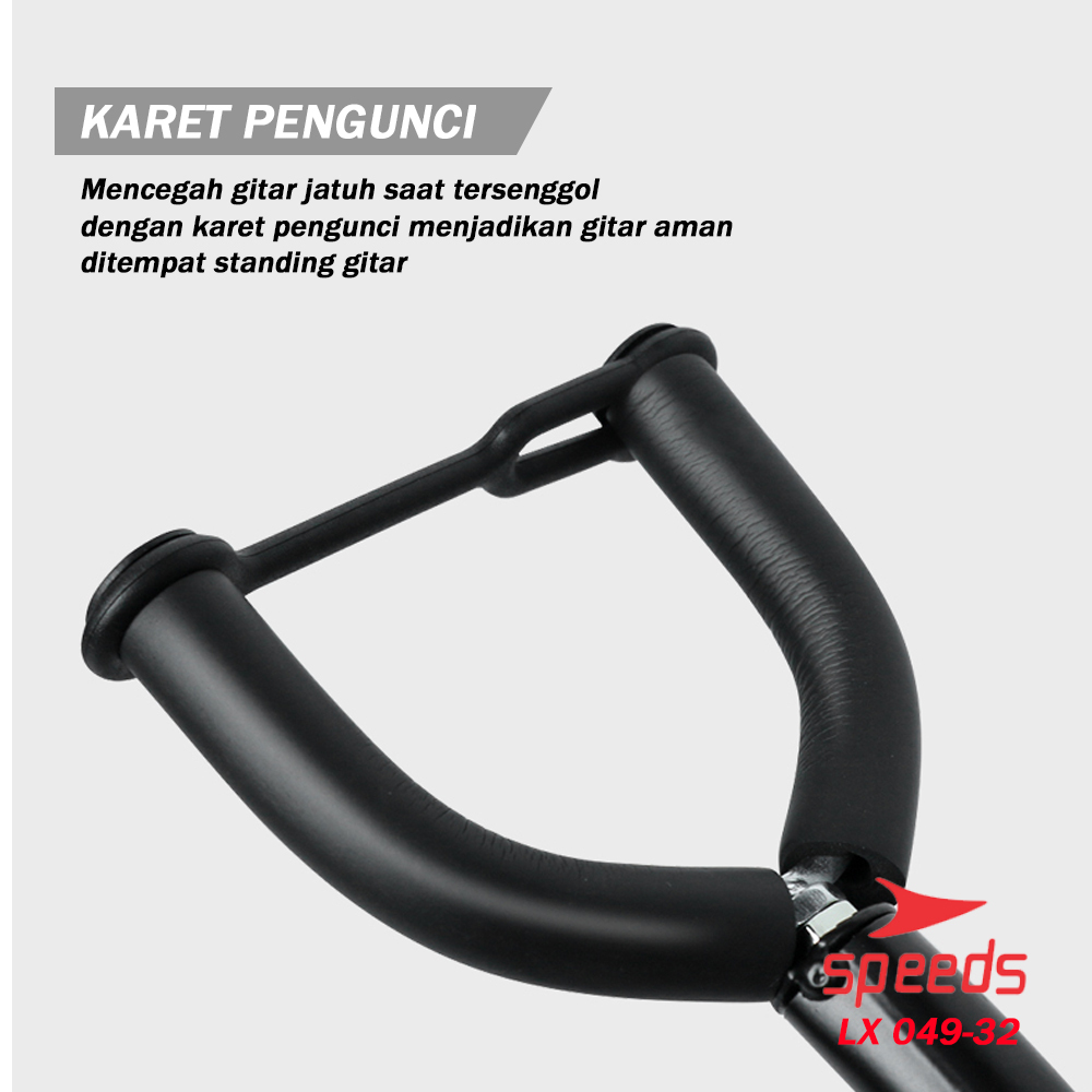 SPEEDS Stand Gitar Bass Ukulele Elektrik Dudukan Gitar Penyangga Gitar Jepitan Impor 049-32