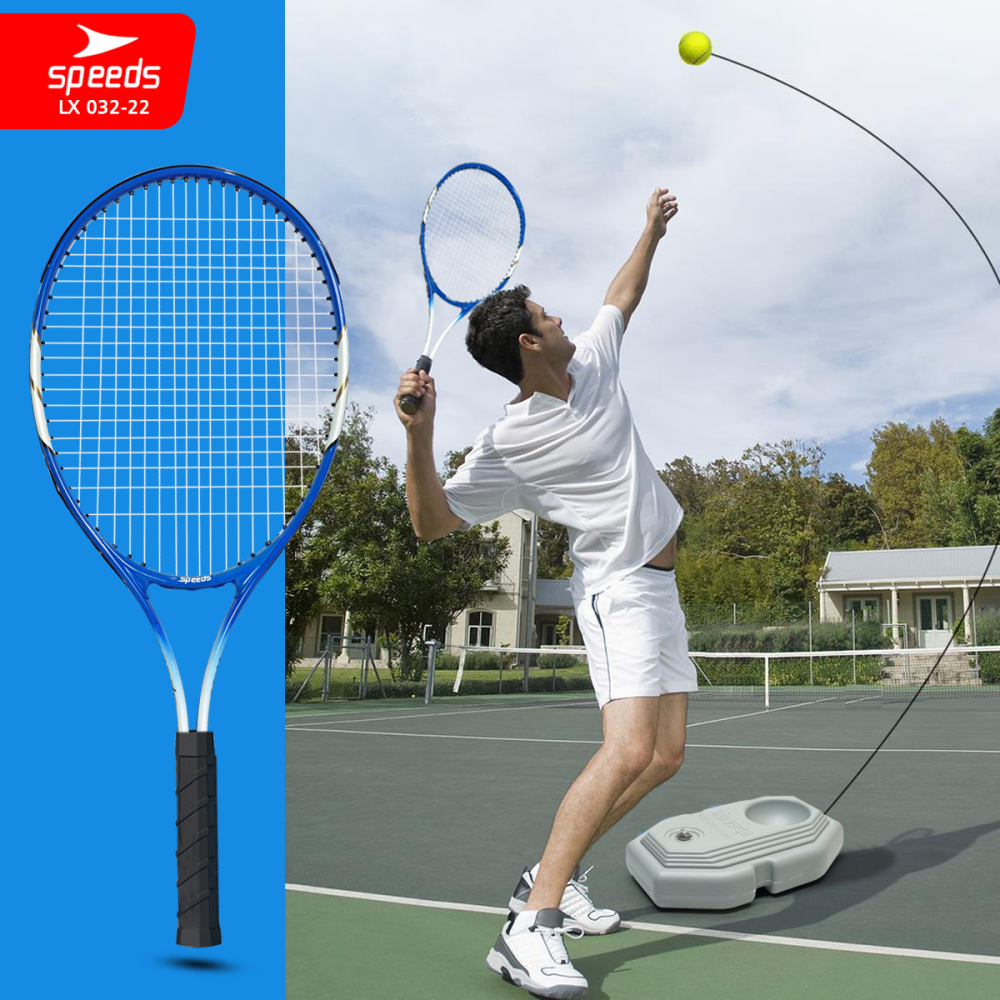 SPEEDS Raket Tennis Set Bola Raket Tenis Latihan Tenis Tennis Trainner Training Toll Exercise 27inch Olahraga Tennis Trainer 032-22