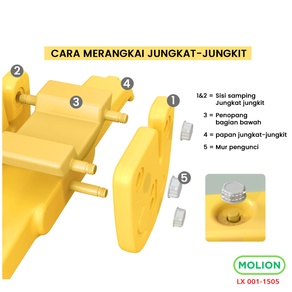 Mainan SNI Jungkat Jungkit Anak Seesaw Prosotan Jungkat-Jungkit Playground Perosotan Kuda Kudaan Berstandar 001-M1503