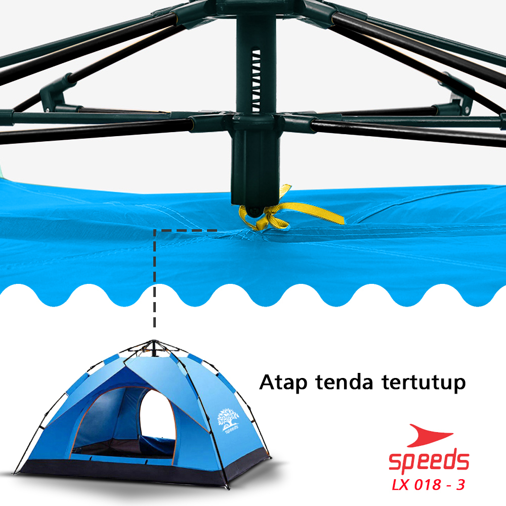 SPEEDS Tenda Camping Tenda Kemah Speeds 2 Orang Lipat Portable Tipe Pyramid Import Original 018-3