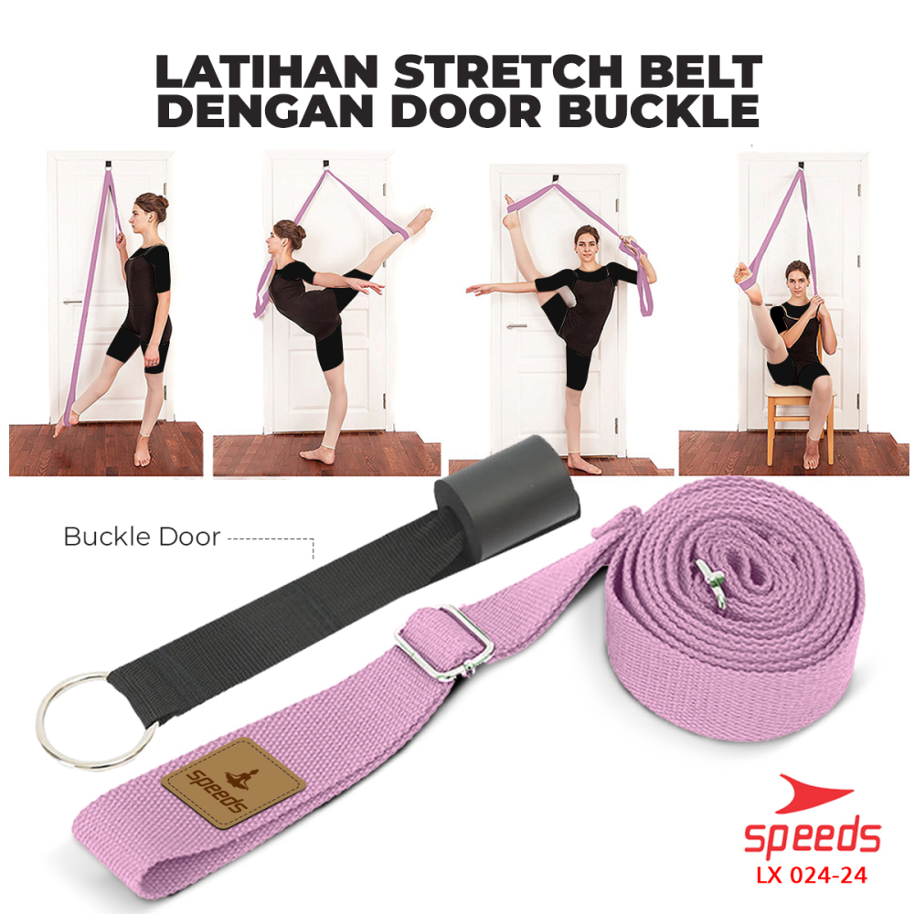 SPEEDS  Yoga Belt Tali Yoga Yoga Strap Power Yoga Stretching Strap Peregangan Olahraga Pintu Ring 024-24