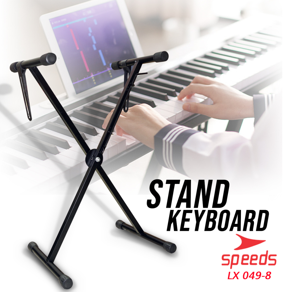SPEEDS Alat Musik Stand Keyboard Double Model Silang Untuk Semua Piano Anak Anak Lipat Portable 049-8