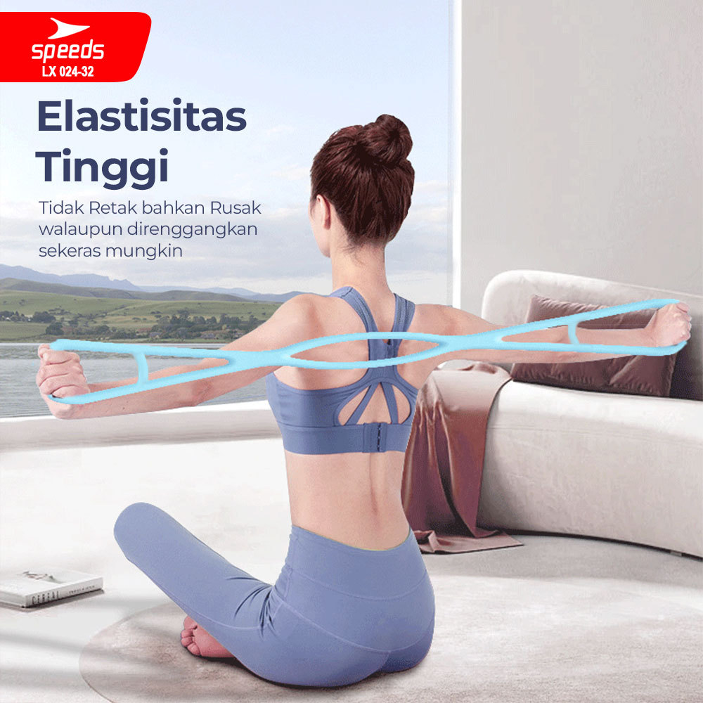 SPEEDS SPEEDS Tali Yoga Yoga Pull Rope Yoga Stretch Rope Tali Yoga Latihan Fitness Resistance Band 024-32