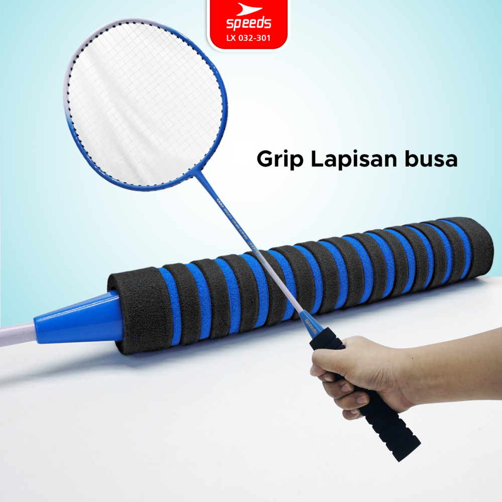 SPEEDS Raket Bulu Tangkis Raket Badminton Original 1 Set isi 2pcs Free Tas Racket 032-301