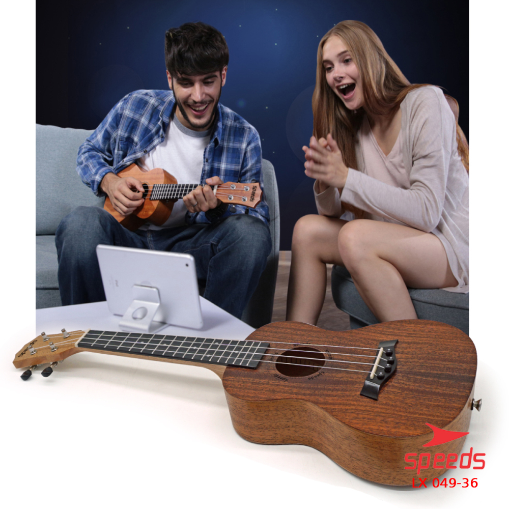 SPEEDS Ukulele 4 Senar Ukulele Concert Ukulele 24 Inch Akustik Kualitas Premium Gitar 049-36