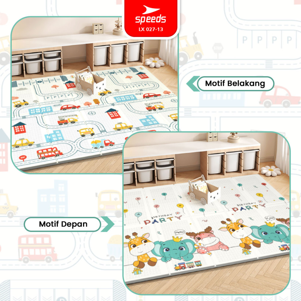 SPEEDS Playmat XPE Bayi 180x200x0.6cm Karpet Lipat Empuk 027-13