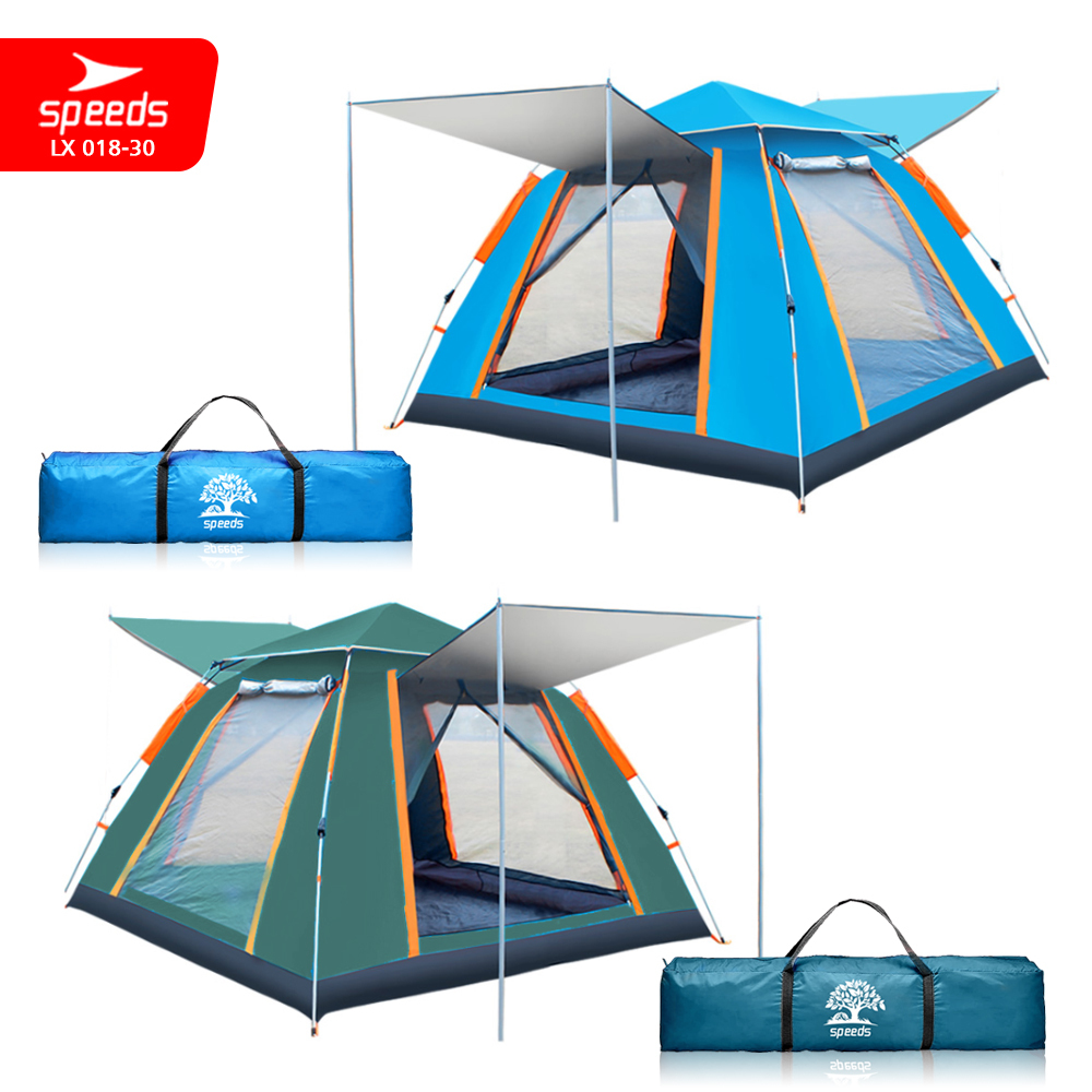 SPEEDS Tenda Camping Lipat Untuk 4-5 Orang Tenda Dome Manual Tenda Gunung Portable Waterproof 018-30