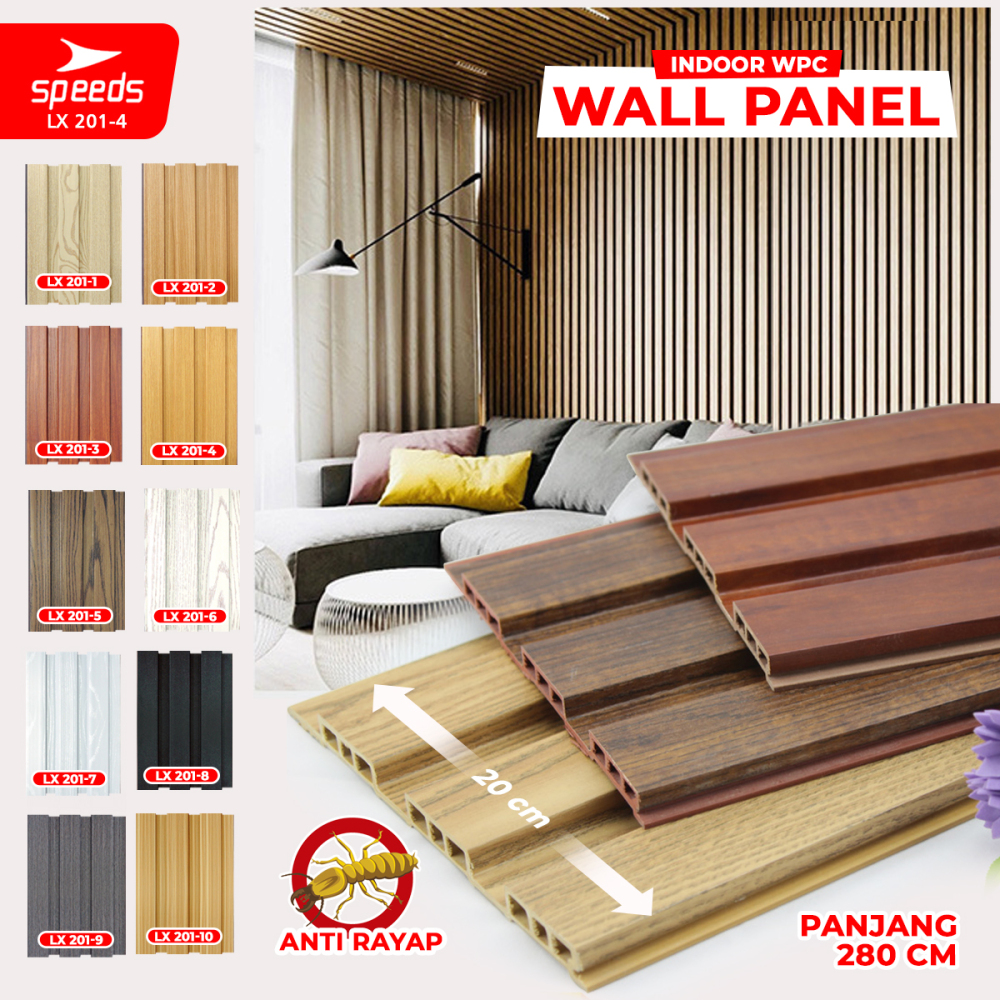 SPEDS  Wallpanel Wood Panel WPC Panel wood Wall panel 3D Dekorasi Rumah Hiasan Kayu Panel LX 201-4