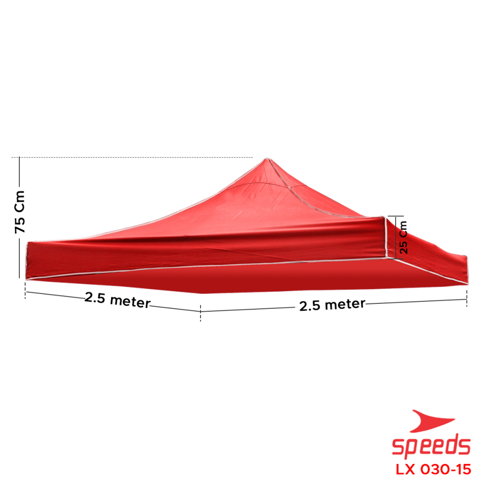 SPEEDS Tenda Terpal Tenda Jualan 2.5x2.5m Tenda Bazar Anti Air Mudah Dilipat Kain Oxford 600D 030-15