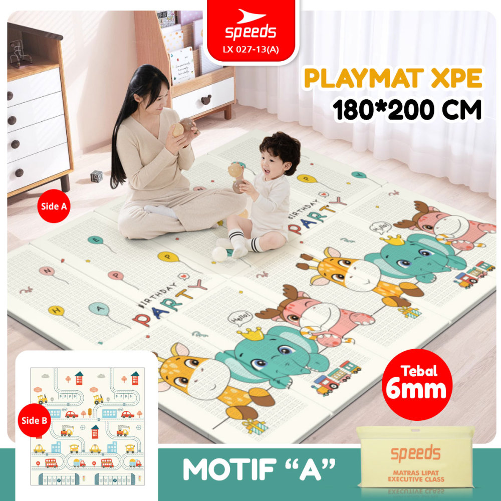 SPEEDS Playmat XPE Bayi 180x200x0.6cm Karpet Lipat Empuk 027-13