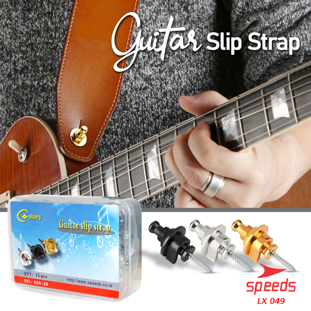 SPEEDS Strap Lock Guitar Pin Strap Guitar Pengunci Strap Gitar Pin Gitar 049-28