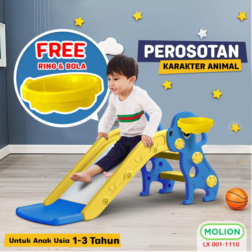 MOLION Prosotan SNI Anak Perosotan Mainan Anak Seluncuran Playground Slide Model Binatang Girrafe Berstandar 001-M1110